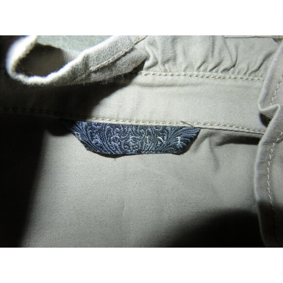 BOGO Baccini Tan Cotton & Spandex Jacket with Ruffle Trim size Large - Picture 5 of 8